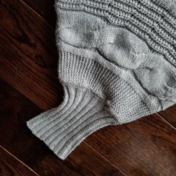 Military Hippie One Size Grey Batwing Sweater - Picture 3 of 7